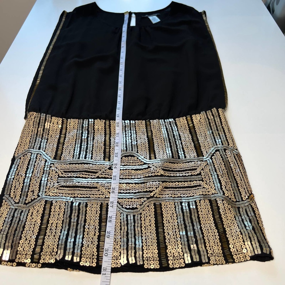 Foreign Exchange Women's Dress Mini Black Embellished Detail Side Zipper Size S - Picture 9 of 10